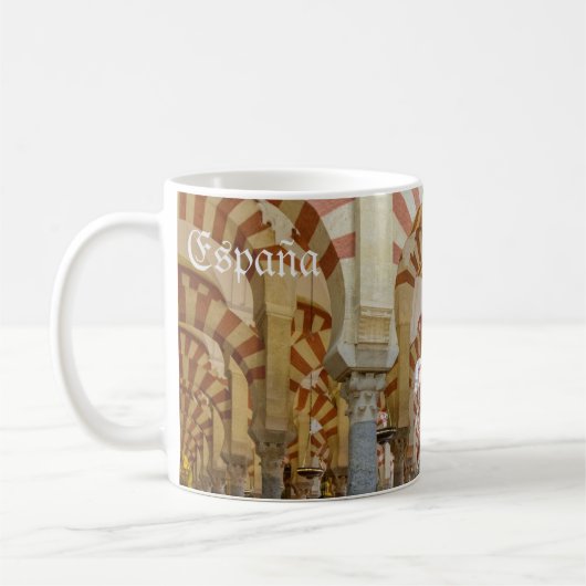 Mug il effiloche mosquée de Cordoue en Espagne (Gauche)