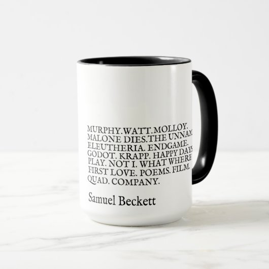 Mug Il effiloche Oeuvre Samuel Beckett (Devant droit)