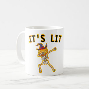 MUG IL EST ÉCLAIRÉ - DABBING HALLOWEEN SKELETON CITROU