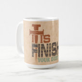 Mug Il Est Fini Abstrait Fer Nails Croix Chrétienne (Devant gauche)