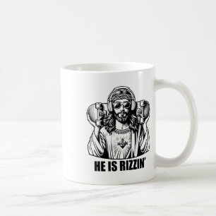 Mug Il est Jésus Rizzin skateboard Pâques religieux Ri