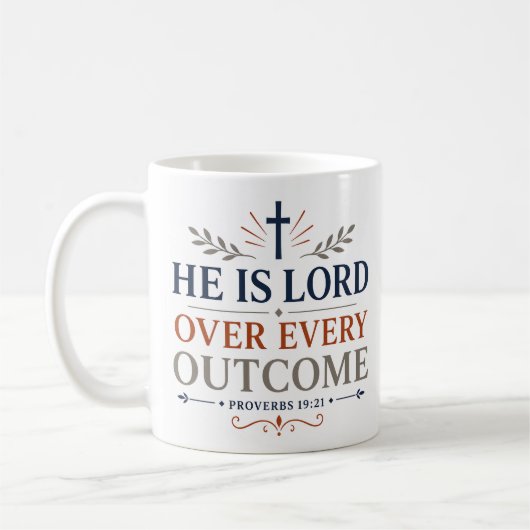 Mug Il est le Seigneur de chaque résultat Écriture bib (Gauche)