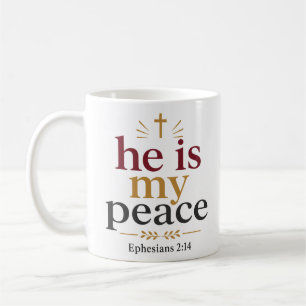 Mug Il est ma paix Inspiration Chrétienne Encourageant