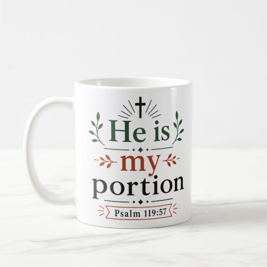 Mug Il est ma part Citation de promesse d'Écriture ins (Gauche)