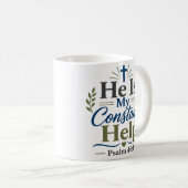 Mug Il Est Mon Aide Constante Foi Matinale Dévotionnel (Devant droit)