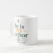 Mug Il Est Mon Ancre Typographie De L'Écriture Sainte (Devant gauche)