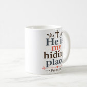 Mug Il Est Mon Refuge Citation de l'Écriture Chrétienn (Devant droit)
