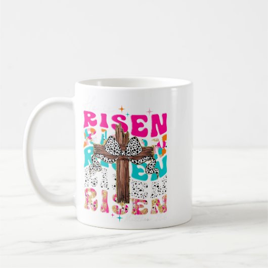 Mug Il Est Ressuscité Croix Jésus Pâques chrétien Reli (Gauche)