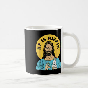 Mug Il Est Rizzin Funny Jésus chrétien Heureux Pâques