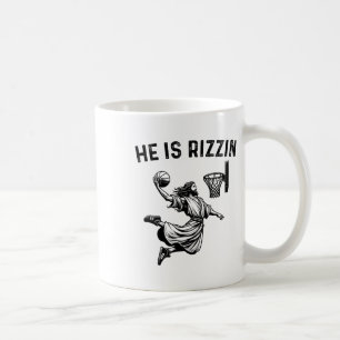 Mug Il est Rizzin Jésus Bysketbyll Chrétien Religieux 