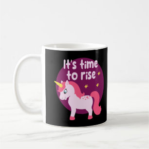 Mug Il est temps de lever Kawaii mignon licorne rose