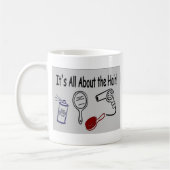 Mug Il est tout au sujet des cheveux ! (Gauche)