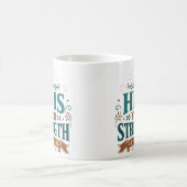 Mug Il Est Votre Force Citation de l'Écriture du Matin (Centre)