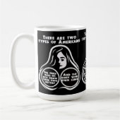 Mug Il existe deux types d'Américains (Gauche)