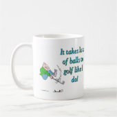Mug Il faut beaucoup de balles au golf comme moi (Gauche)