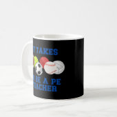 Mug Il Faut Des Couilles Pour Être Un Enseignant PE (Devant gauche)