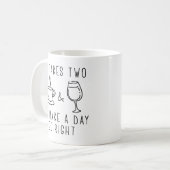 Mug Il Faut Deux Heures Pour Que La Journée Soit Juste (Devant gauche)