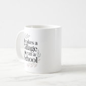 Mug Il faut tout un village pour diriger une citation  (Devant gauche)