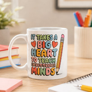 Mug Il faut un grand coeur pour apprendre à petit mine