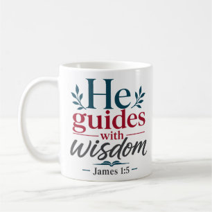 Mug Il guide avec sagesse inspirante vérité biblique