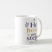 Mug Il guide mes pas Citation chrétienne inspirante (Devant droit)