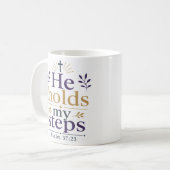 Mug Il guide mes pas Citation chrétienne inspirante (Devant gauche)