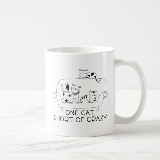 Mug Il lui manque un chat pour être folle (Droite)
