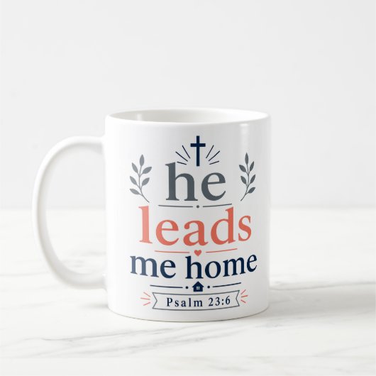 Mug Il me conduit à la maison Promesse d'Écriture insp (Gauche)