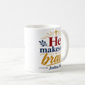 Mug Il me rend courageux, Écriture chrétienne inspiran (Devant droit)