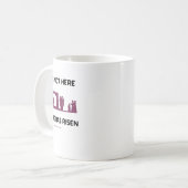 Mug Il N'Est Pas Ici Sticker (Devant gauche)