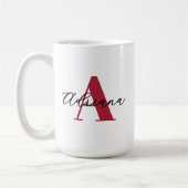Mug Il Nous A Aimés En Premier Monogramme Initial Nom (Gauche)