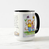 Mug Il nous faut un peu de joie régulièrement (Devant droit)