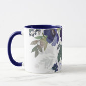 Mug Il nous livrera, aquarelle violette floral (Gauche)