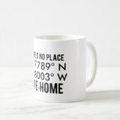 Mug Il n'y a aucun endroit comme la maison - latitude (Devant droit)