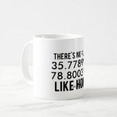 Mug Il n'y a aucun endroit comme la maison - latitude (Devant gauche)