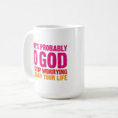 Mug Il n'y a probablement aucun dieu, cessent (Devant gauche)