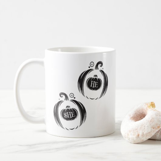 Mug Il Ou Elle Ce Que Sera Notre Petit Citrouille (Avec donut)