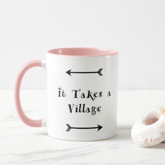 Mug Il prend un village - adoption Parenting (Avec donut)