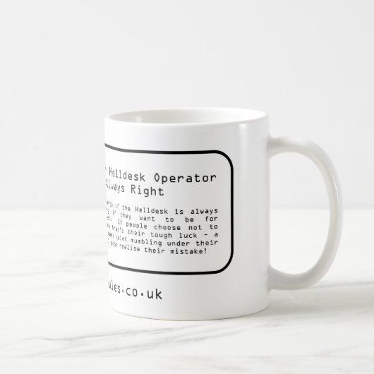 Mug IL règles de helpdesk (Droite)