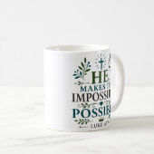 Mug Il Rend Possible L'impossible Dévotion Biblique (Devant droit)