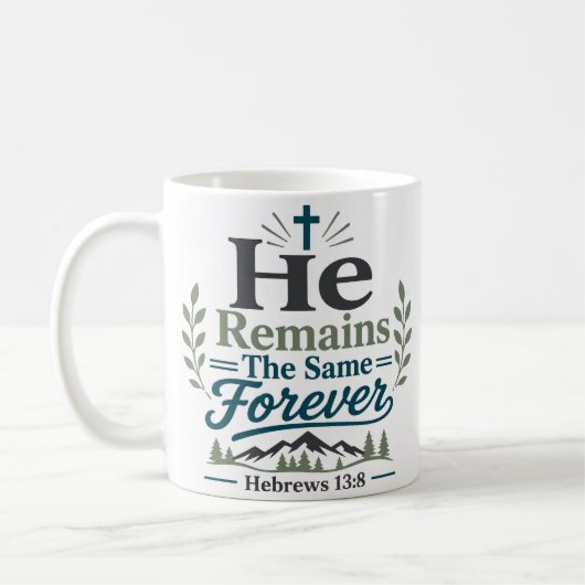 Mug Il Reste Le Même Pour Toujours Verset Biblique (Gauche)