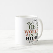 Mug Il Travaille Dans Le Caché Verset Biblique Inspira (Devant droit)