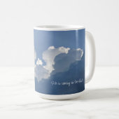 Mug Il vient dans les nuages Citation chrétienne (Devant droit)