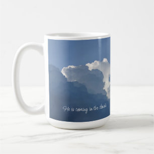 Mug Il vient dans les nuages Citation chrétienne
