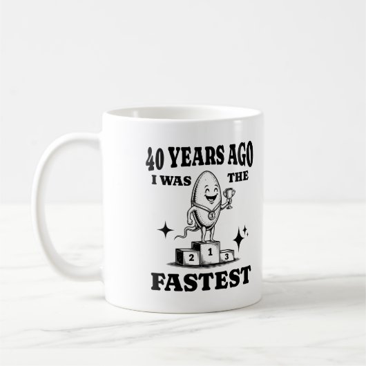 Mug Il Y A 40 Ans, J'Étais Le 40ème Anniversaire Drôle (Gauche)