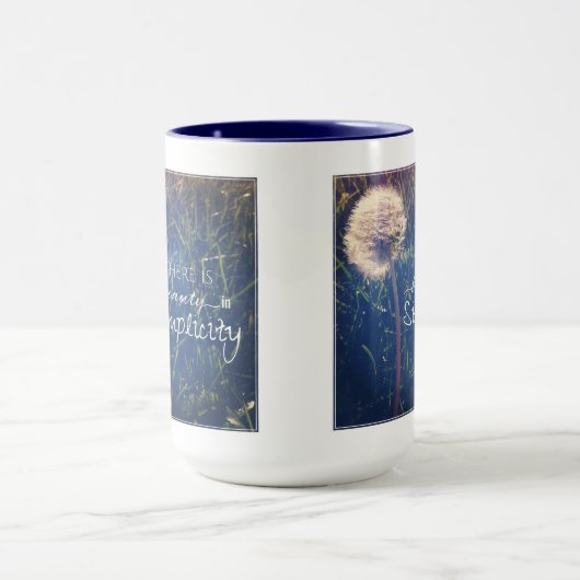 Mug Il y a beauté dans la simplicité (Centre)