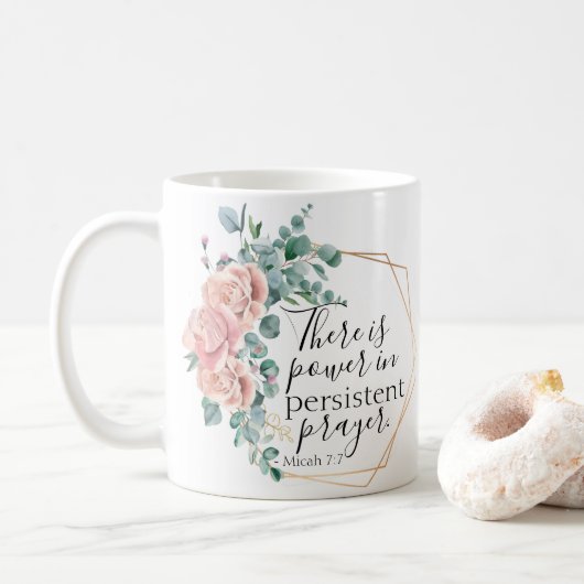 Mug Il y a du pouvoir dans la prière (Avec donut)