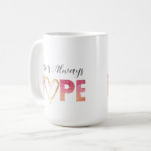 Mug "Il y a toujours de l'espoir" en Parties scintilla (Devant gauche)