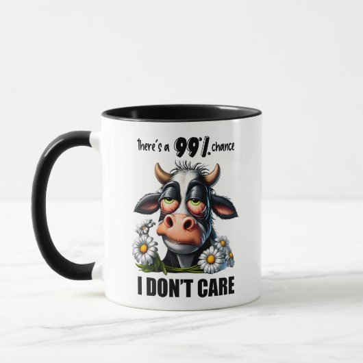 Mug Il y a une chance à 99% que je ne m'en soucie pas (Gauche)