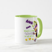 Mug Il y a une petite sorcière Halloween (Devant droit)